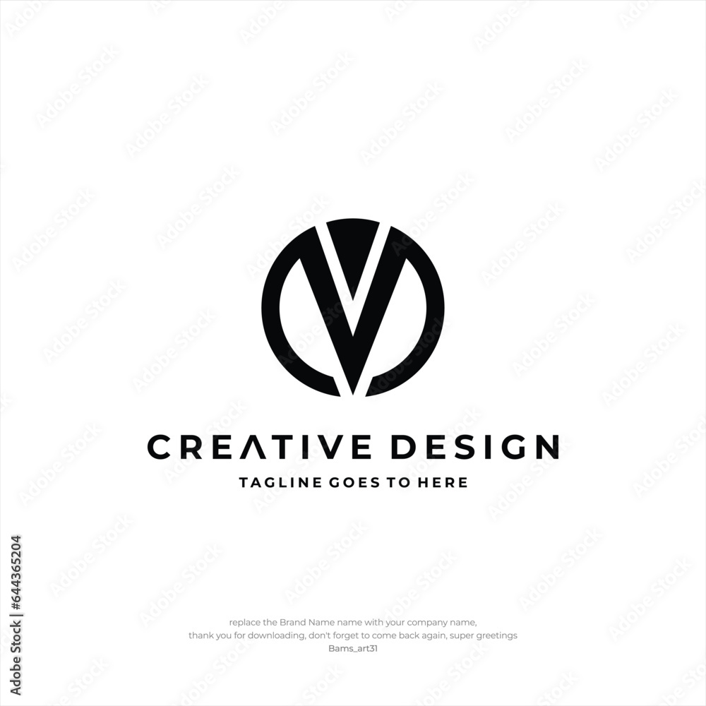Alphabet letter V logo icon design Creative Design