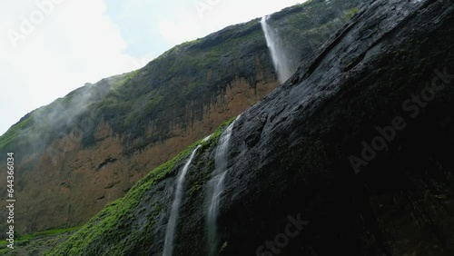 beautiful devkund waterfalls in pune in Maharashtra photo