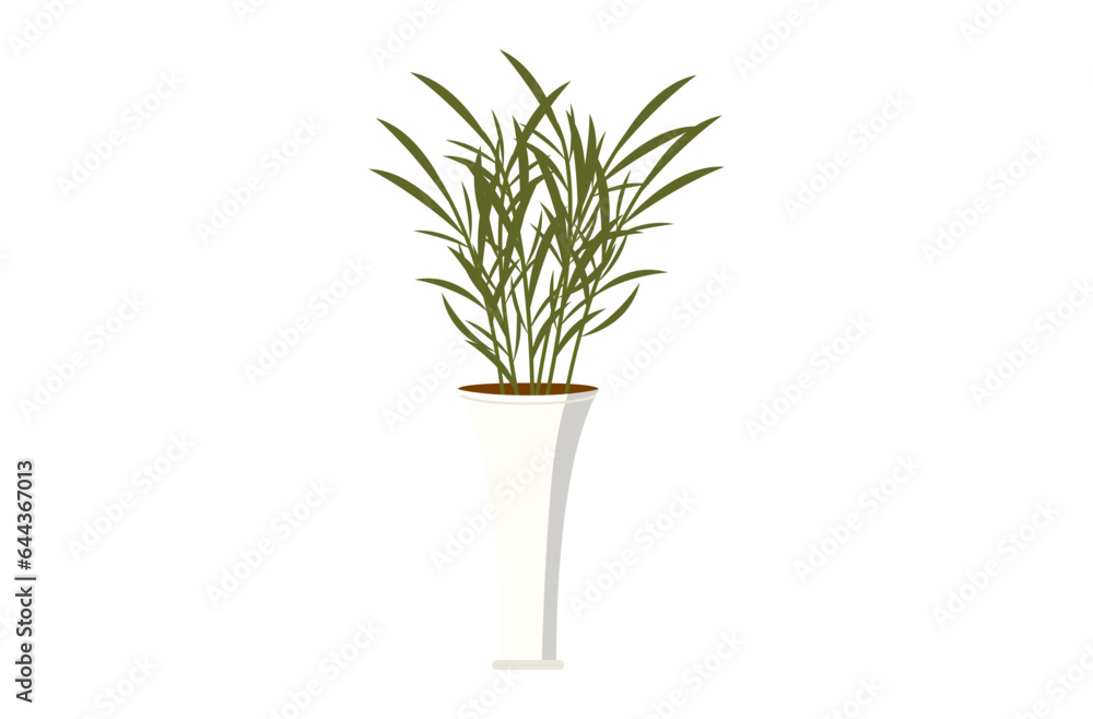 House and home plant. Vector illustration. Room decoration gardening offers countless possibilities to show off your home plant in flowerpot A stylish planter and pot can dramatically enhance