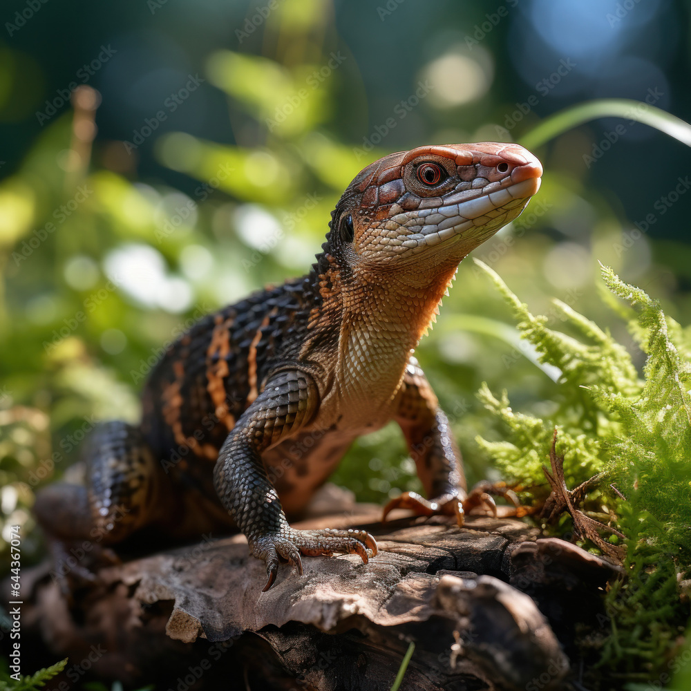 Skink in its Natural Habitat, Wildlife Photography, Generative AI Skink in its Natural Habitat, Wildlife Photography, Generative AI