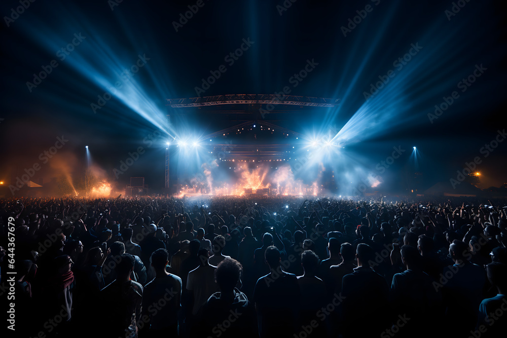 crowd of people dancing at concert