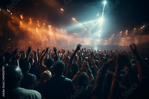 crowd of people dancing at concert © fadi