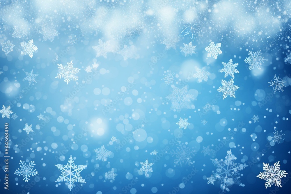 elegant winter wallpaper with intricate snowflake pattern and ample space for text. Generative AI