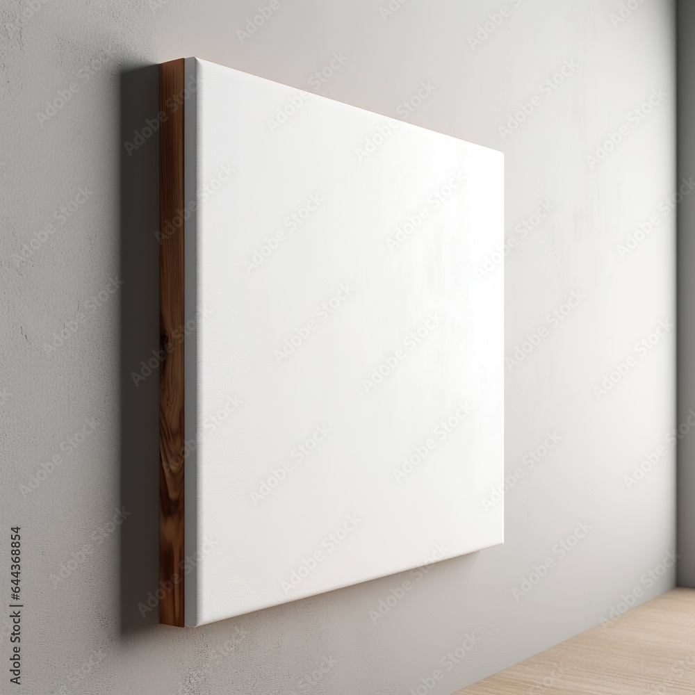 Diagonal canvas mockup. Created with generative AI Diagonal canvas mockup. Created with generative AI