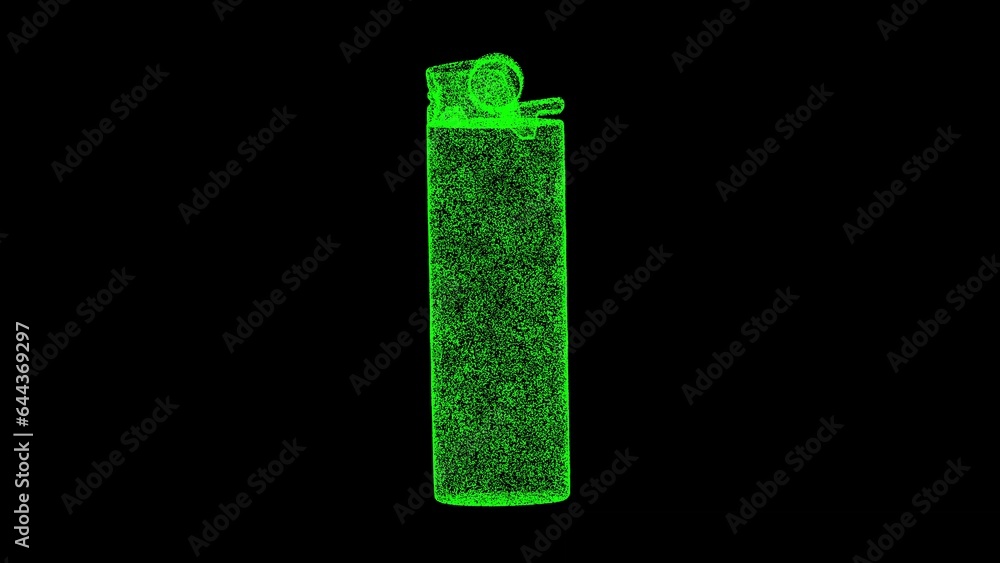 3D Lighter on black background. Everyday Items concept. Smoking and Fire Production. Business advertising backdrop. For title, text, presentation. 3d animation. 3D Lighter on black background. Everyday Items concept. Smoking and Fire Production. Business advertising backdrop. For title, text, presentation. 3d animation.