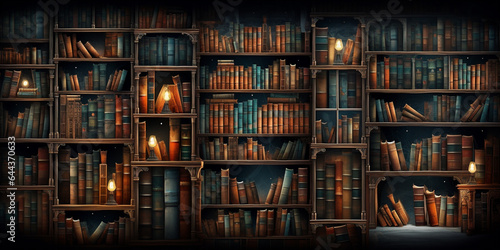 The magical world of books. Knowledge and exciting adventures.