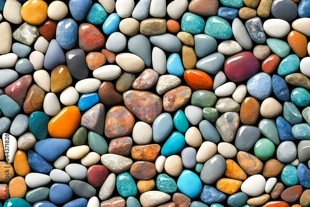 Colorful wet pebbles on the ocean coast
Colorful wet pebbles on the ocean coast