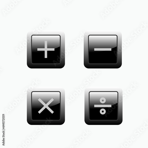 Calculator Icon. Math, Accounting Symbol - Vector Logo Template.