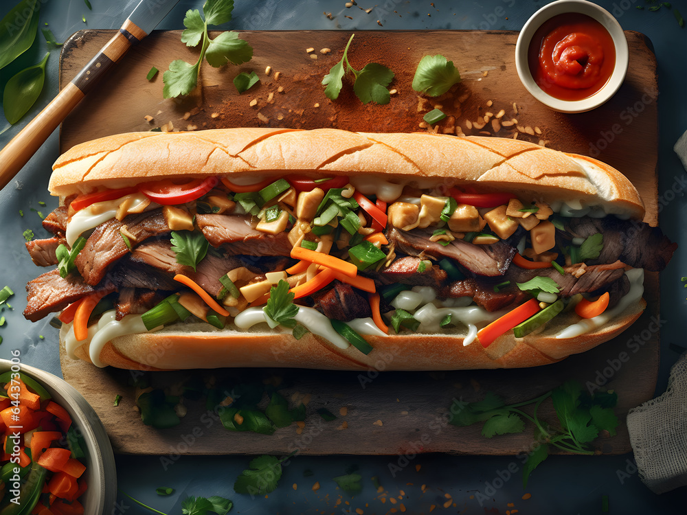 Foto de Banh Mi vietnamese sandwich, Vietnamese beef sandwich recipe