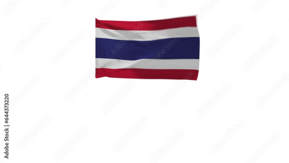 3D rendering of the flag of Thailand waving in the wind. 3D rendering of the flag of Thailand waving in the wind.