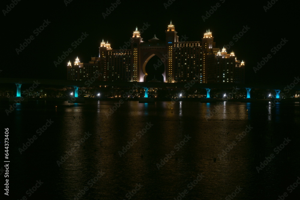 the Atlantis by night