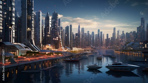 A fantastic and futuristic city of the future.