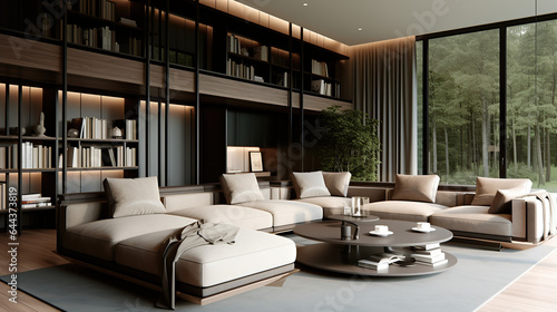 Modern Interior Design  3D Render  3D Illustration