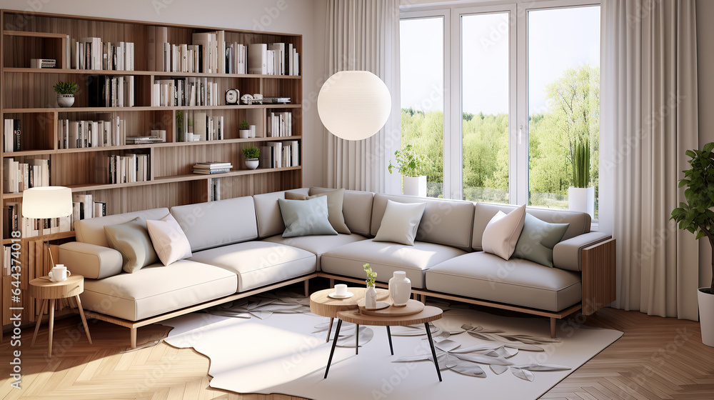 Modern Interior Design, 3D Render, 3D Illustration Modern Interior Design, 3D Render, 3D Illustration