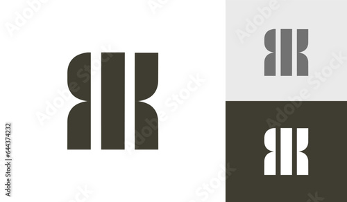 Letter RK initial monogram logo design