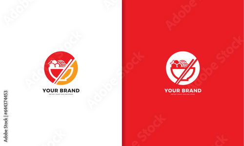 meatball logo, minimalist line art style, vector graphic photo