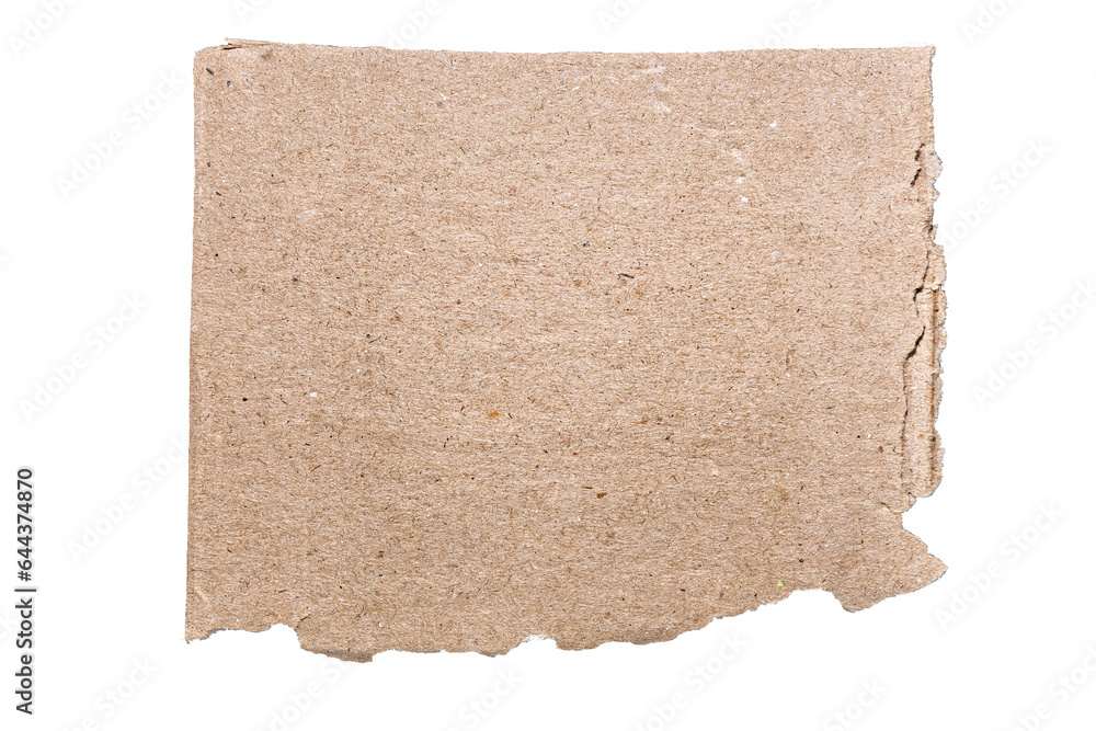 Torn Cardboard Texture For Design. Isolated PNG Paper Objects.