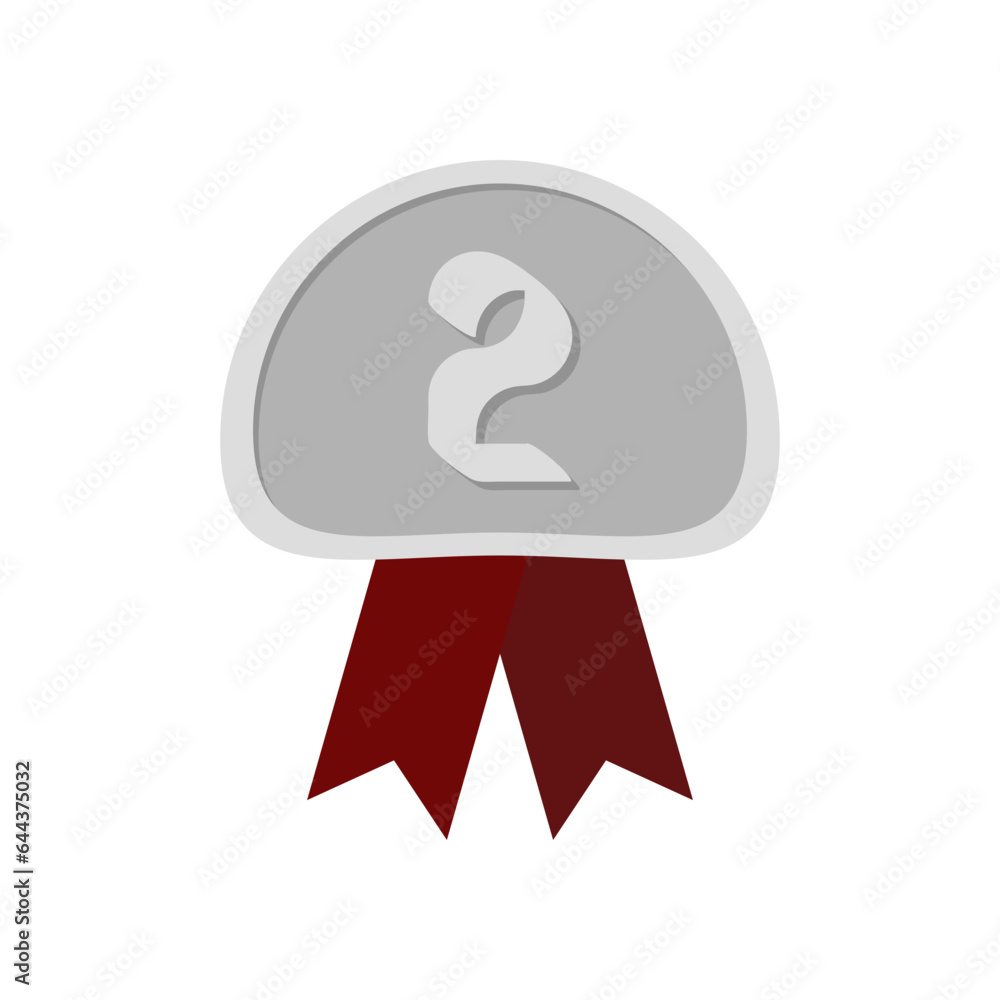 Second Place Silver Medal Red Ribbon Basic Shape
Second Place Silver Medal Red Ribbon Basic Shape