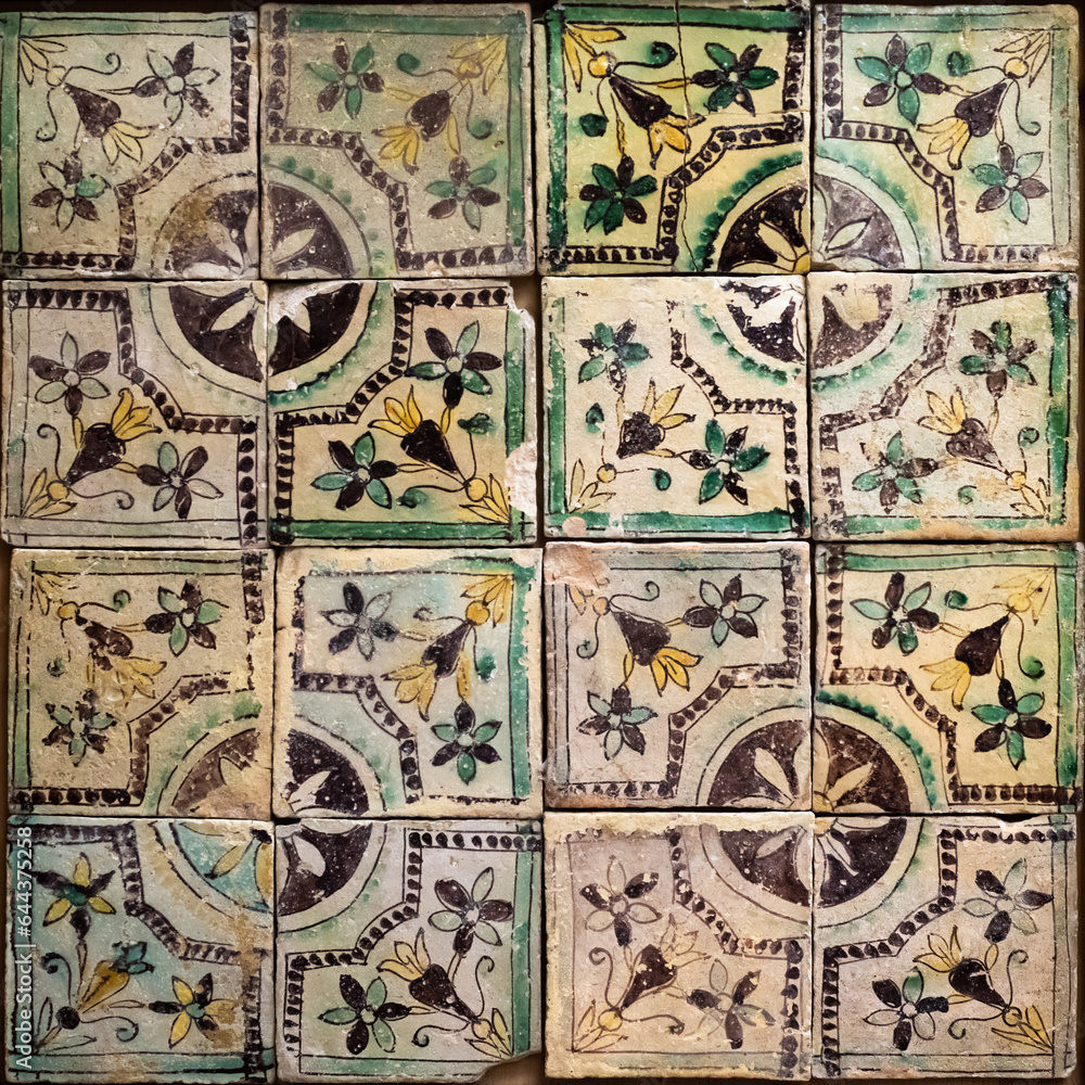 Background of vintage ceramic tiles.