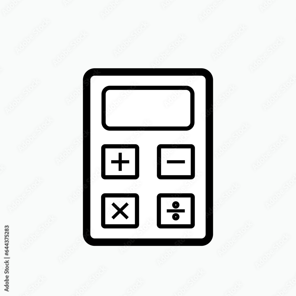 Calculator Icon. Math, Accounting Symbol - Vector Logo Template. Calculator Icon. Math, Accounting Symbol - Vector Logo Template.