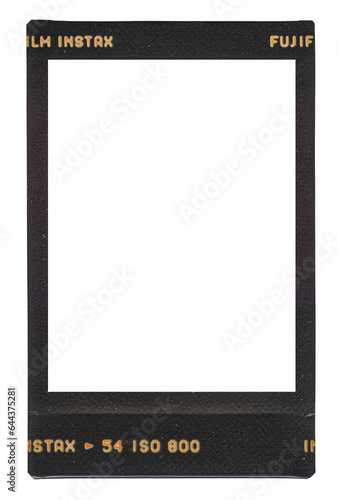 Instax Photo Polaroid Film Frame Overlays. Isolated PNG Textures.