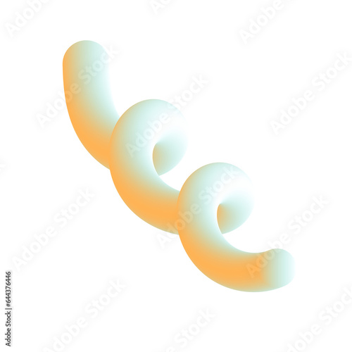 Wallpaper Mural 3D Gradient Squiggly Line Shape Torontodigital.ca