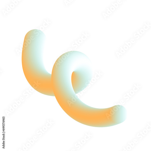 Wallpaper Mural 3D Gradient Squiggly Line Shape Torontodigital.ca