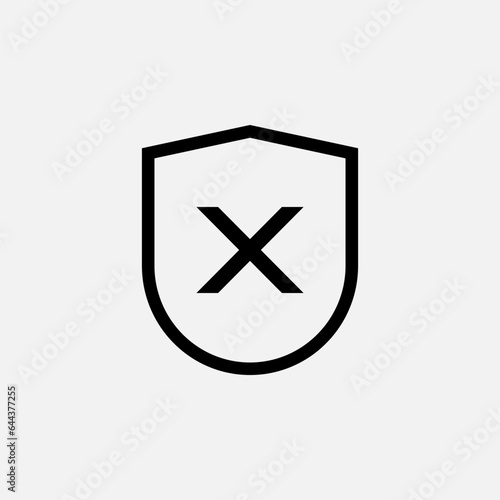 Cross Icon. Multiply Symbol. Reject Sign .  Disagree Element. Logo Component - Vector.