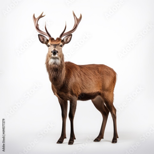Deer on white background, AI generated Image © musa