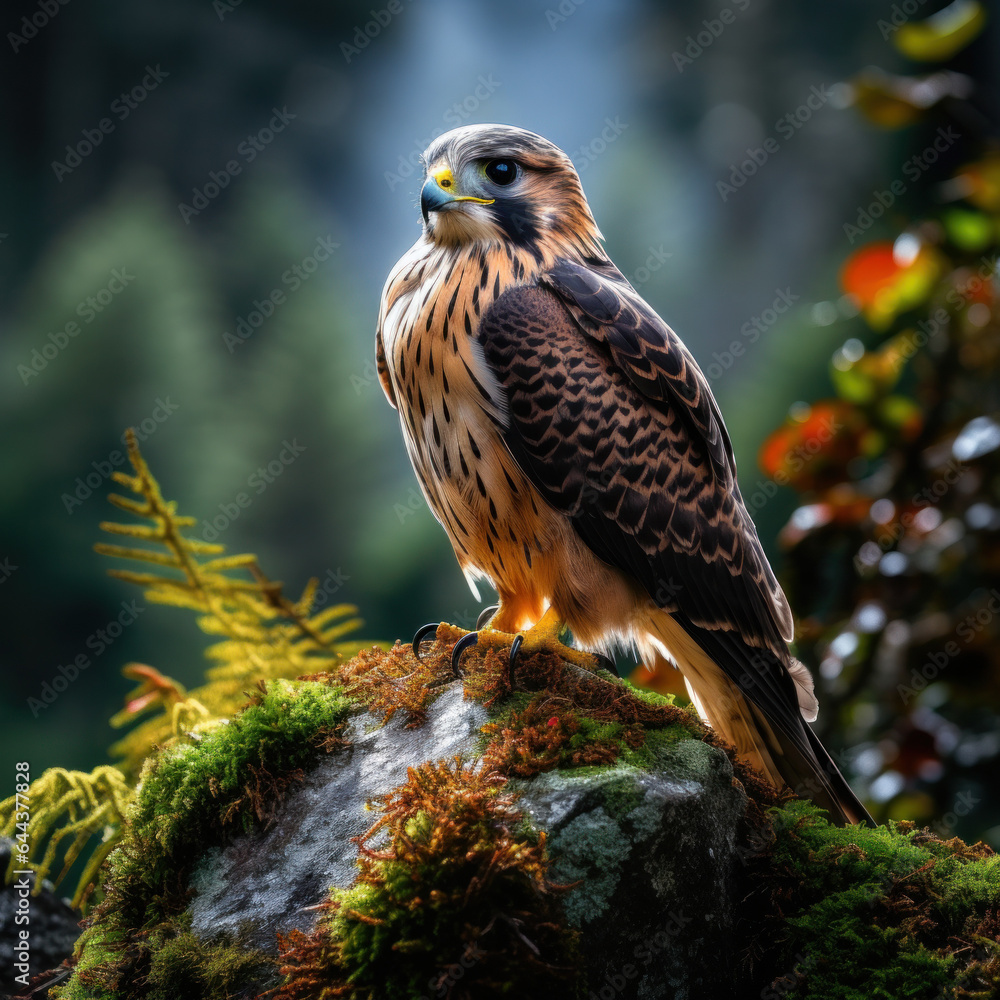 Falcon in its Natural Habitat, Wildlife Photography, Generative AI Falcon in its Natural Habitat, Wildlife Photography, Generative AI