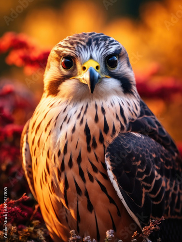 Falcon in its Natural Habitat, Wildlife Photography, Generative AI © Vig