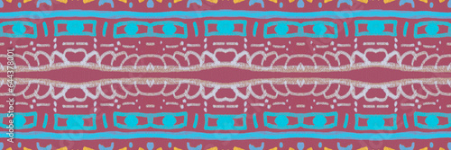 Seamless peruvian pattern. Hand drawn aztec illustration.