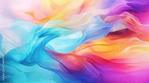 Abstract acrylic paint drawn waves painting texture colorful banner background