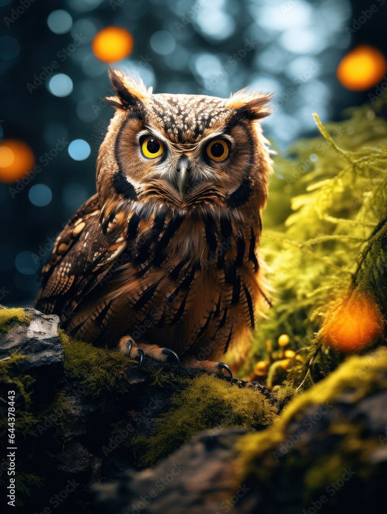 Owl in its Natural Habitat, Wildlife Photography, Generative AI Owl in its Natural Habitat, Wildlife Photography, Generative AI
