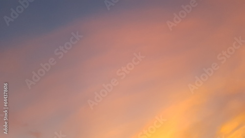 Nature Background. Sky and sunshine in the evening after rain in the rainy season