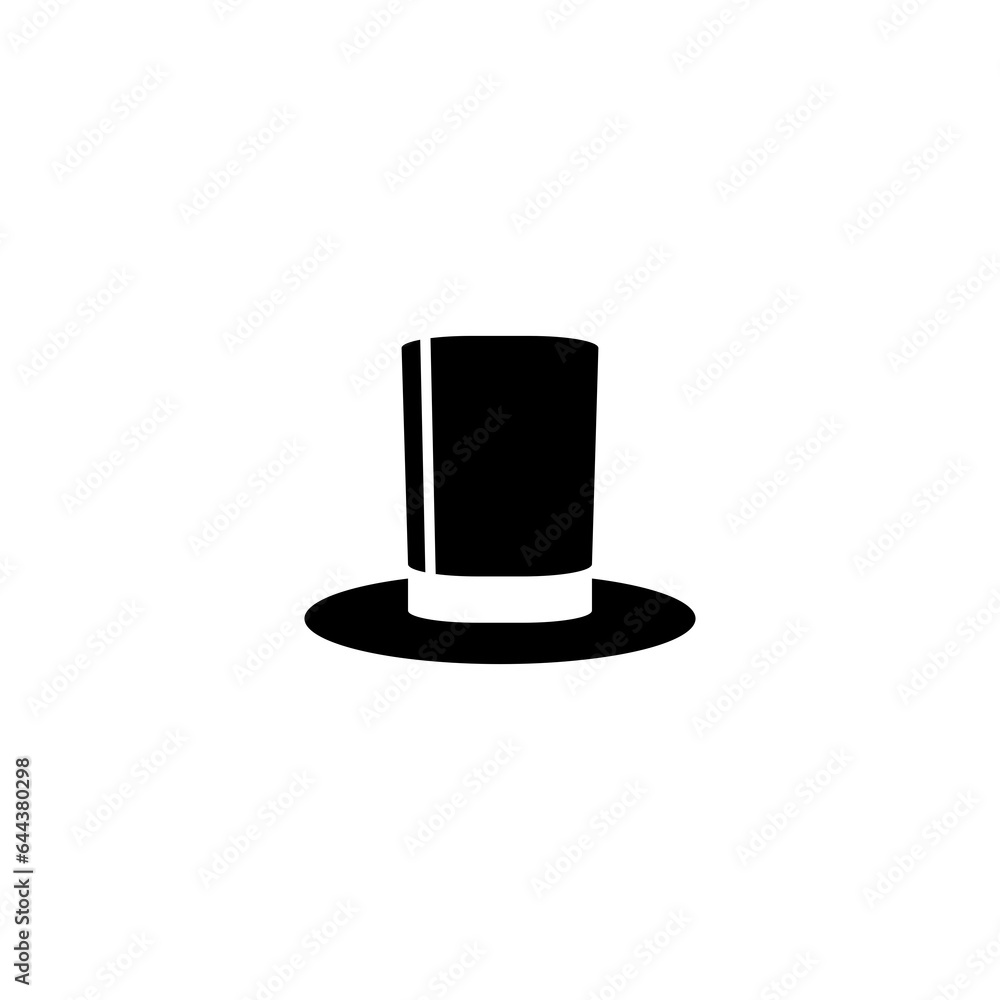 Cylinder hat icon isolated on transparent background Cylinder hat icon isolated on transparent background