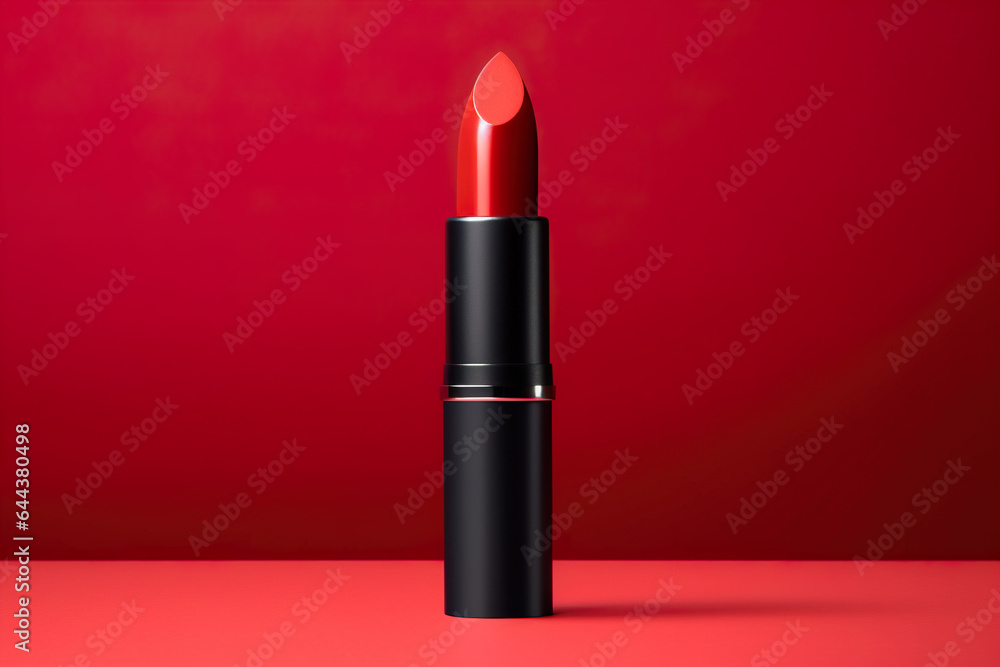 Lipstick on a red background. Lipstick on a red background.
