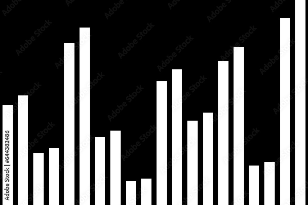 Vertical stripe of pattern. Design random lines white on black background. Design print for illustration, textile, texture, wallpaper, background, presentation. Set 28 Vertical stripe of pattern. Design random lines white on black background. Design print for illustration, textile, texture, wallpaper, background, presentation. Set 28