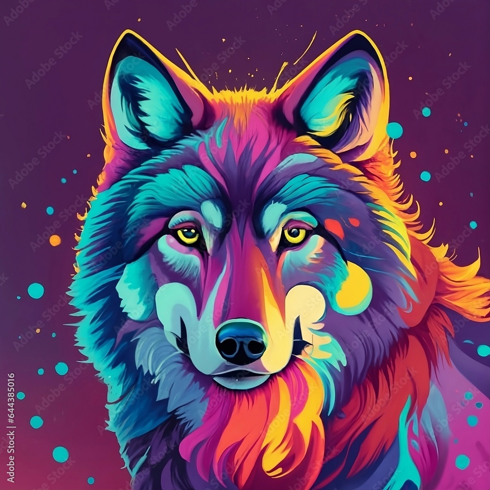 Naklejka premium illustration of a wolf