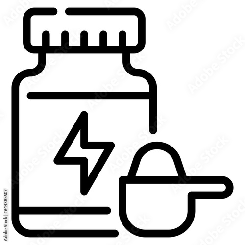 Protein Power Icon Illustration