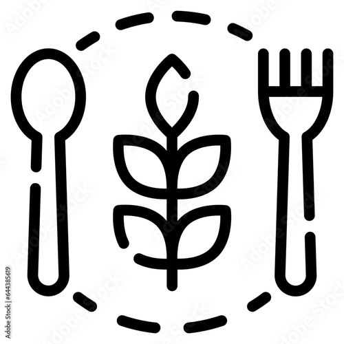 Vegetarian Lifestyle Icon Illustration