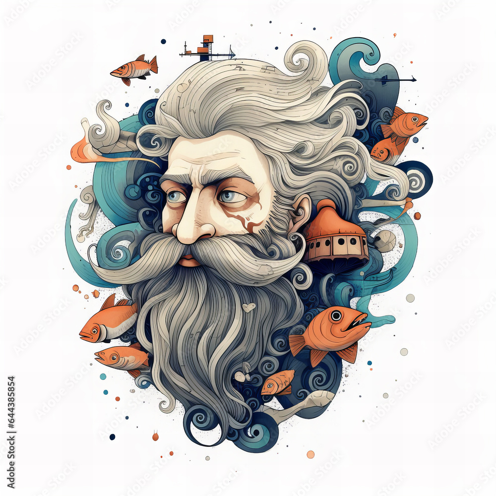 crazy sailor illustration art