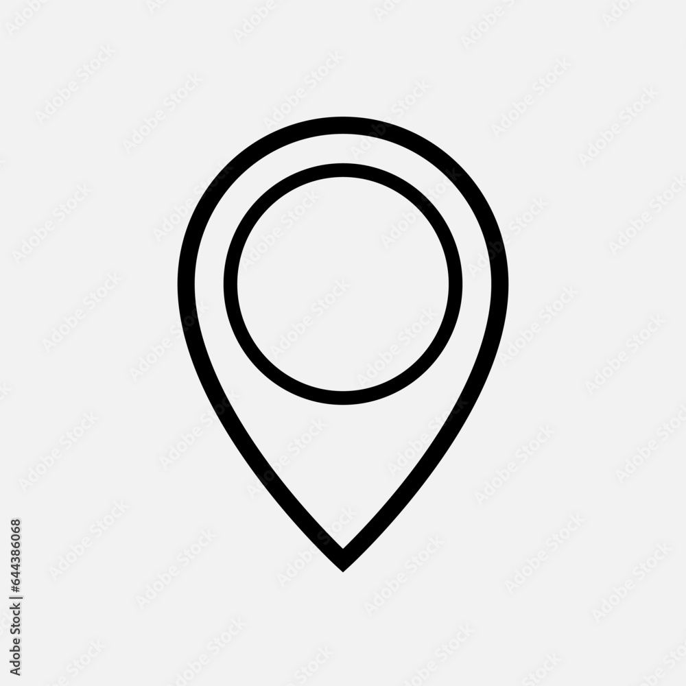 Pin Location Icon. Map Pointer Vector, Sign and Symbol for Design, Presentation, Website or Apps Elements. Pin Location Icon. Map Pointer Vector, Sign and Symbol for Design, Presentation, Website or Apps Elements.