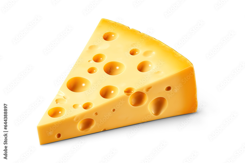 Triangle piece of cheese. manual cutout on transparent Triangle piece of cheese. manual cutout on transparent