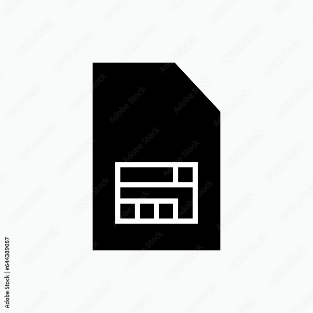 Sim Card Icon. Chip Symbol - Vector. Sim Card Icon. Chip Symbol - Vector.