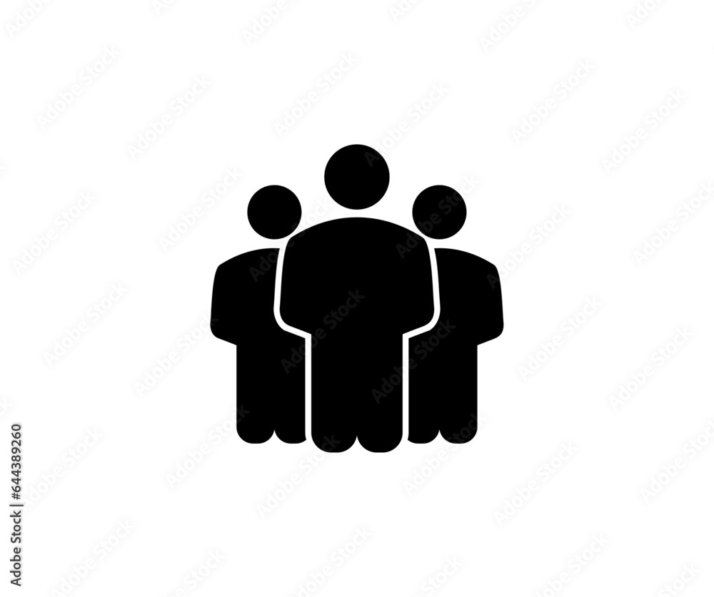 Team work icon design. Meeting, group, team, people, conference, leader, discussion, collaboration, research vector design and illustration.

