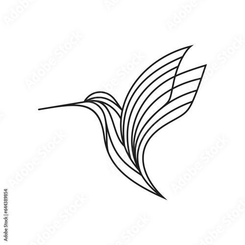 hummingbird logo design vector template
