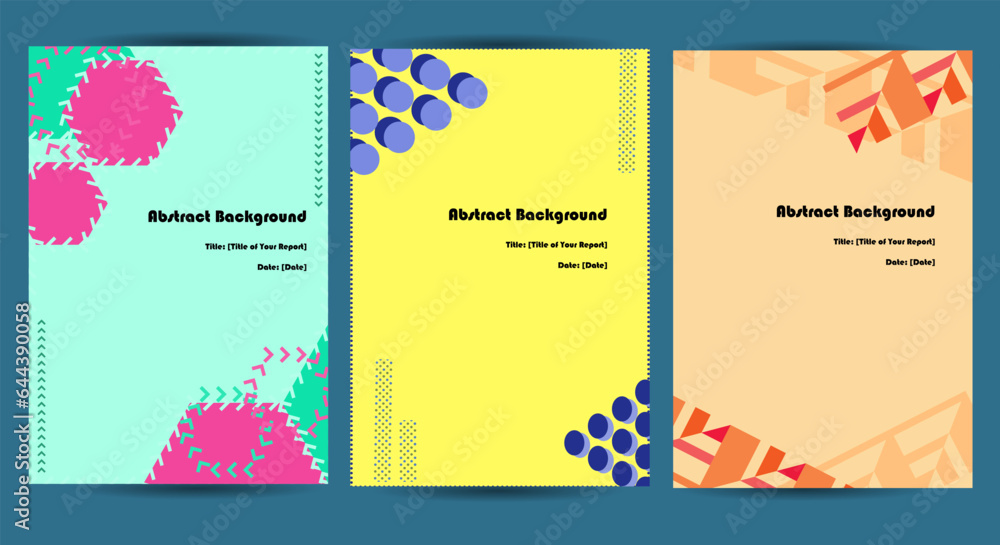 set abstract colorful background, covers design. Halftone dots colorful design. Future geometric patterns. Eps10 vector.