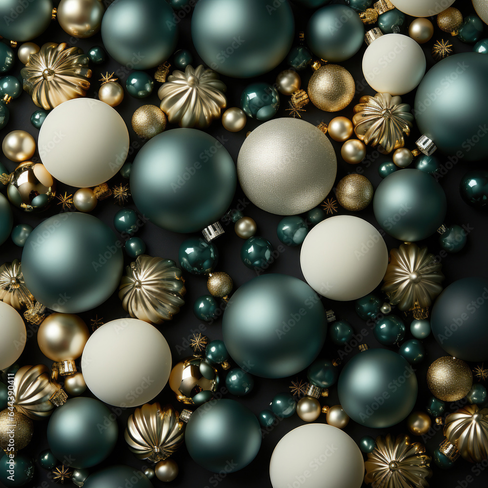 A christmas background made of white and green with black as the primary color A christmas background made of white and green with black as the primary color