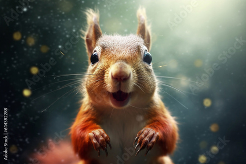 Portrait of an animal squirrel.